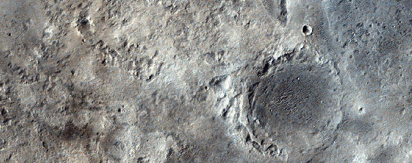 Topography of the Western Edge of Marth Crater