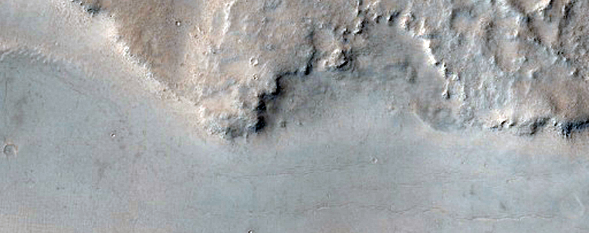 Scarp on Floor of Antoniadi Crater