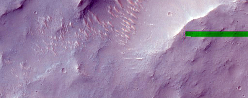 Channels Entering Crater in Noachis Terra