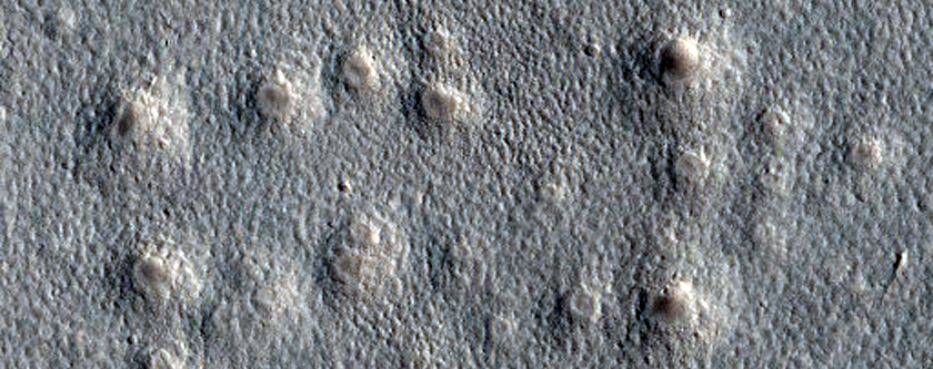 Expanded Secondary Craters in Arcadia Planitia