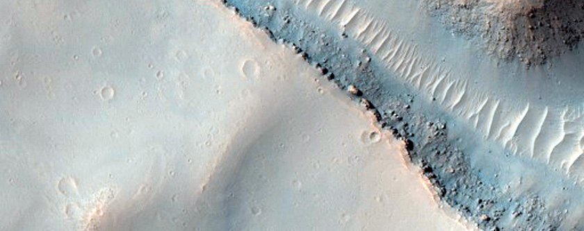 Troughs within East Candor Chasma