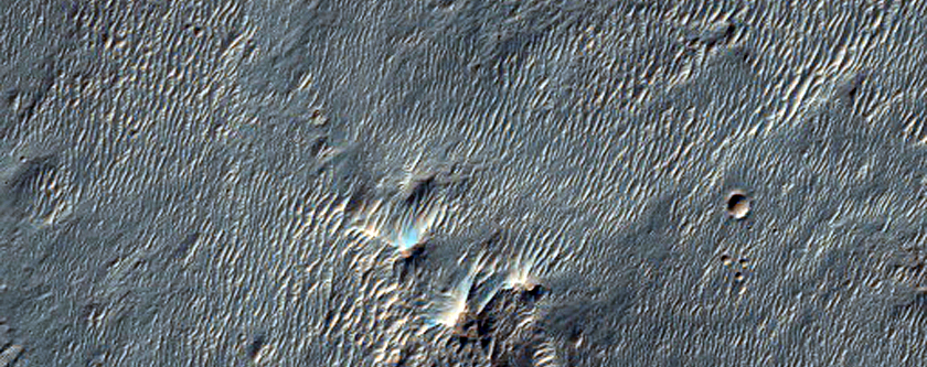 Fan at Intersection of Valley with Crater Floor