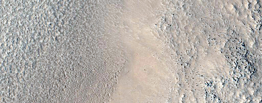 Terraced and Rounded Crater Rim in West Utopia Planitia