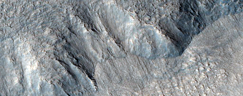Possible Moraine along Mesa in Deuteronilus Mensae
