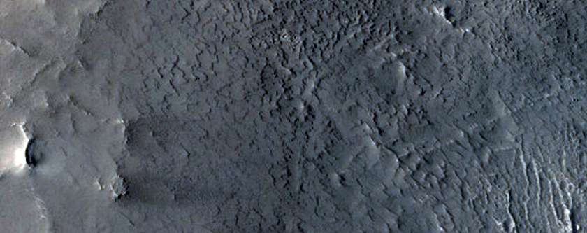 Layered Material in Focas Crater
