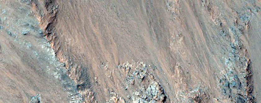 Deep and Well-Illuminated Bedrock Exposures in Coprates Chasm
