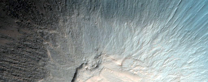 Monitor Slopes of Crater in Melas Chasma
