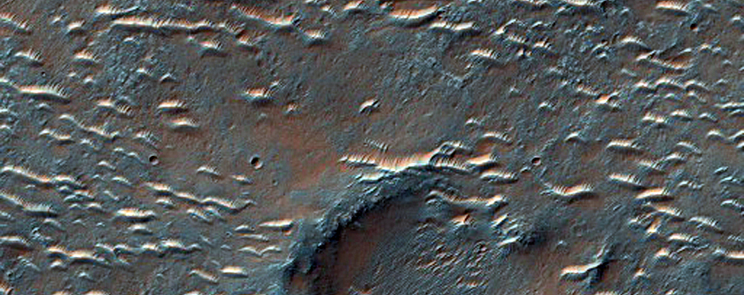 Pitted Mound Feature in Samara Valles Region
