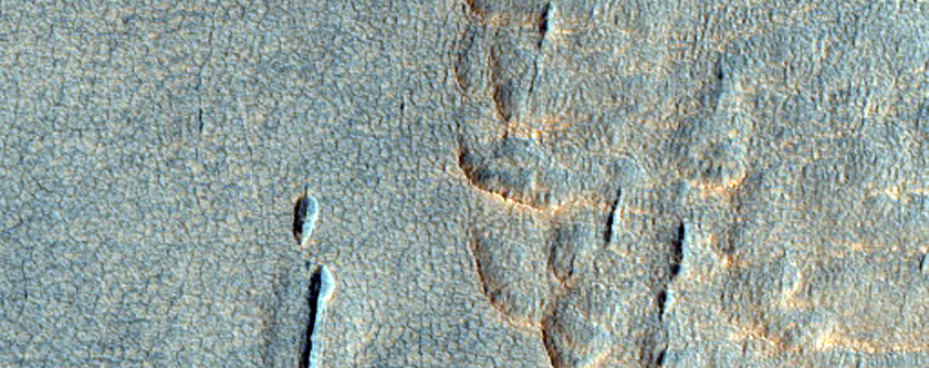 Elongated Crater in Utopia Planitia

