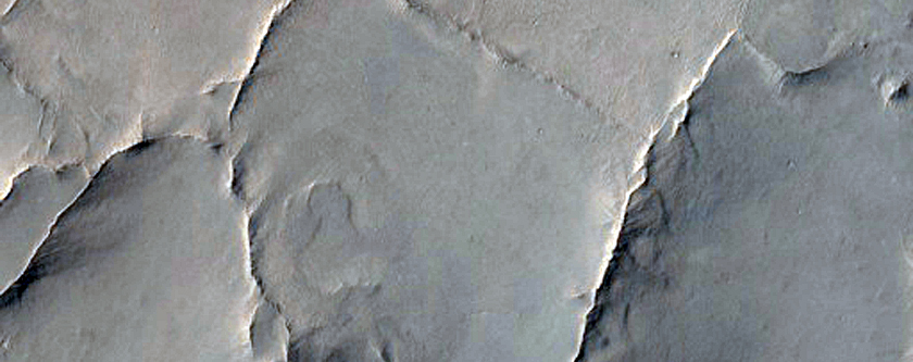 Ridges South of Antoniadi Crater
