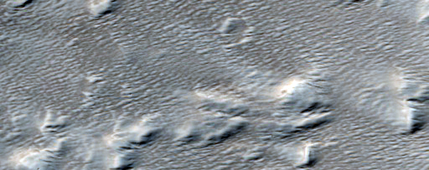 Ridges in Fan Deposit Northwest of Arsia Mons
