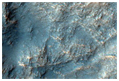 Csatornák a Hellas Planitia északkeleti krátere közelében