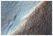 Margin of Pedestal Crater in Malea Planum