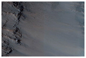 Benches in Crater in Terra Sirenum