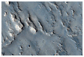 Channels Emanating from Flow Deposit