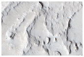 Ridged Body in Crater in CTX Image