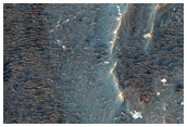 Srlige kant og gulv av Vinogradov krateret