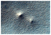 Norra kanten av en krater vid sydpolen