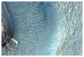 Channel on Wall of South Mid-Lattitude Crater