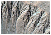 Crater with Steep Gullied Slopes