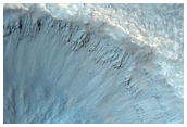Monitor Slopes of Fresh Crater
