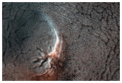 Possible Degraded Crater on South Polar Layered Deposits