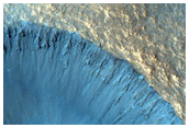 Crater and Lineae in Chryse Planitia