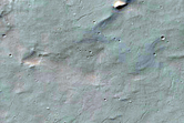 Lobe of Fluidized Material Northeast of Hale Crater
