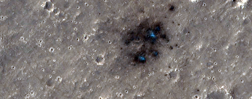 Candidate New Impact Formed Recently Near Possible InSight Landing Site
