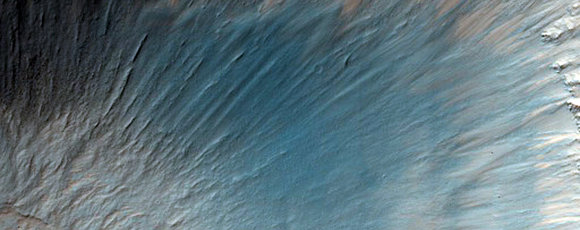 Monitor Slopes of Crater in Melas Chasma
