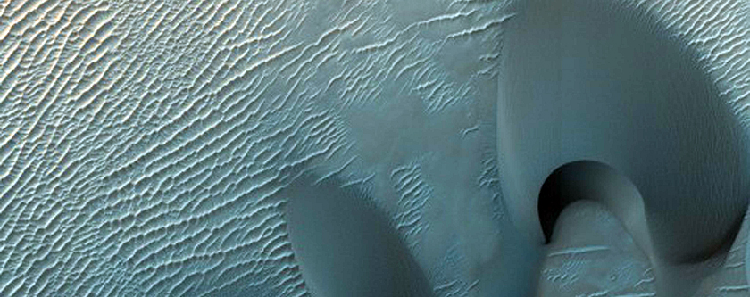 Dunes and Slopes in Crater Southwest of Xainza Crater
