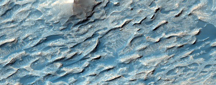 Northern Edge of Crommelin Crater Central Bulge

