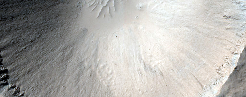 Low Aspect Ratio Layered Ejecta Crater
