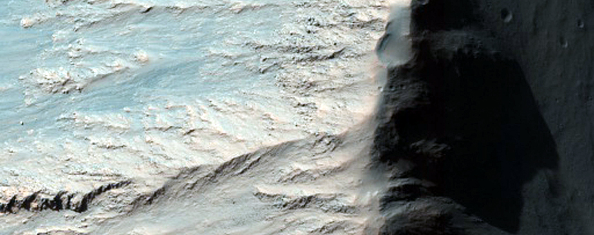 Monitor Southern Slopes of Coprates Chasma Ridge
