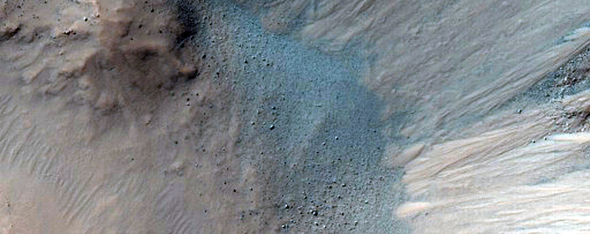 Monitor Slopes of Fresh Crater
