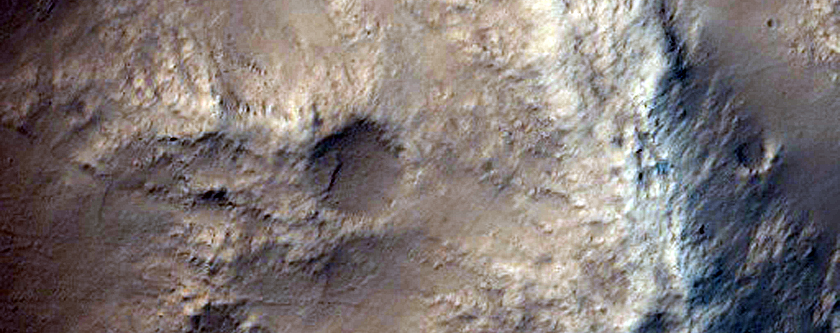 Crater Wall in Amazonis Planitia

