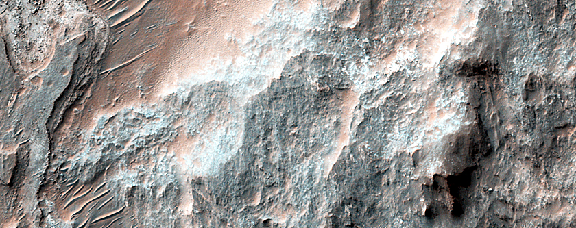 Layers and Channels on Floor of Roddy Crater
