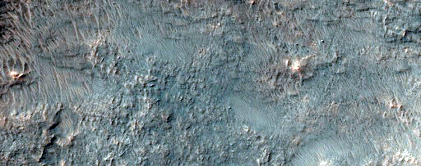 Flow Ejecta From Large Crater in Eastern Hellas Planitia
