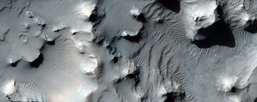 Pits on Crater Floor
