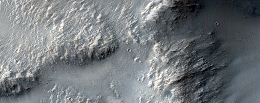 Landslide Deposits in Tithonium Chasma
