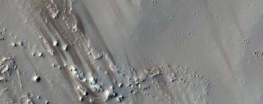 Lava Channel System in Tharsis Region
