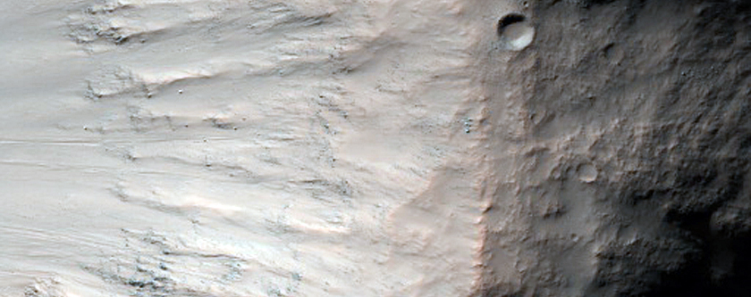 Eastern Rim of Crater on Floor of Columbus Crater
