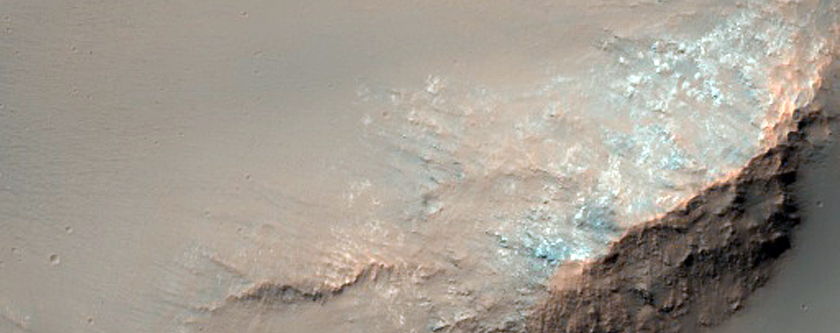 Crater North of Hellas Planitia
