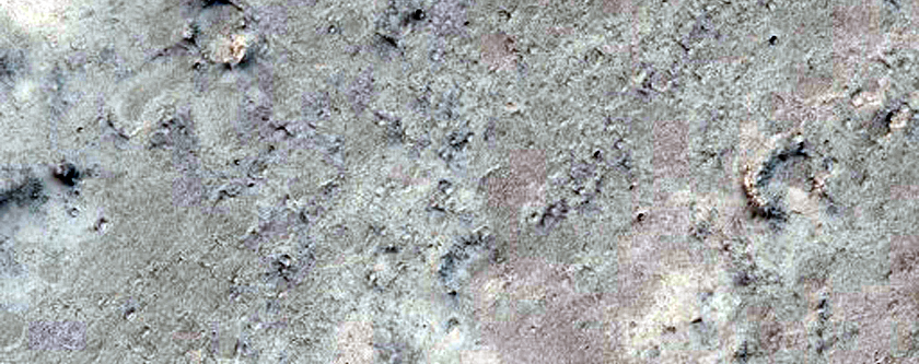 Branched Curved Landforms in CTX Image 