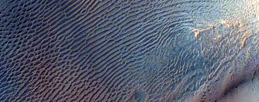 Possible Carbonate Deposit in Crater Floor at Mawrth Vallis
