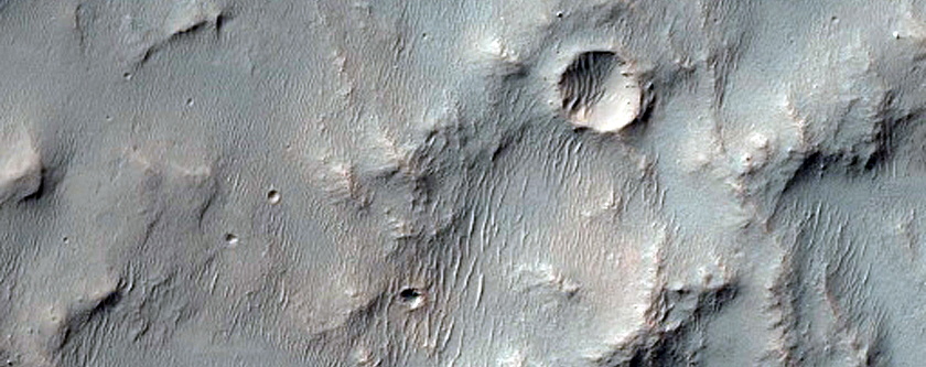 Crater Exposing Bedrock
