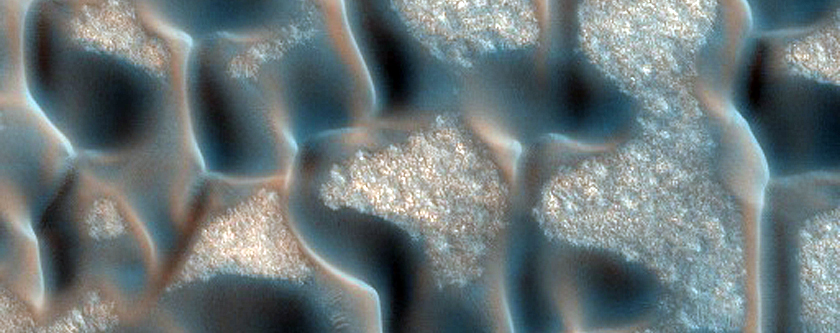North Polar Dunes with Variable Packing
