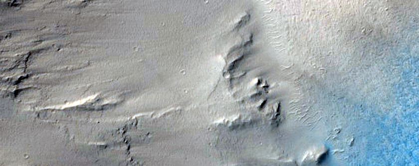 Lava-Breached Crater in Elysium Planitia
