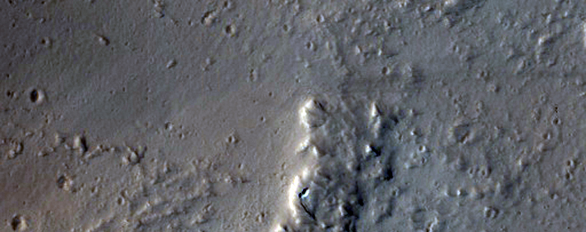 End of Lava Flows on Olympus Mons
