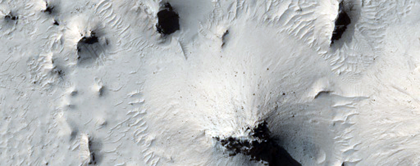 Fractured Surface Near Athabasca Valles Lava
